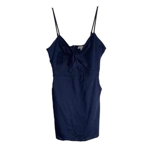 Dillards GB Navy Tie Chest Dress Sz M - Picture 1 of 7